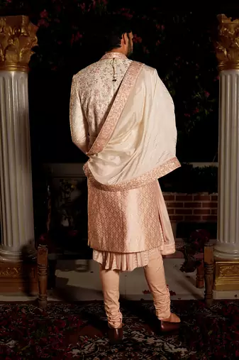 Rose Gold Rama Sherwani Set