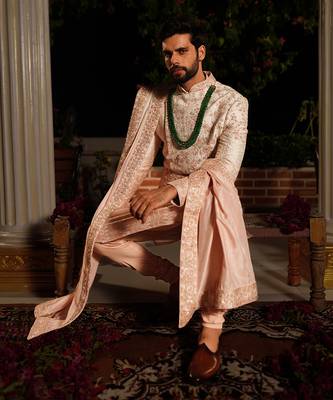 Rose Gold Rama Sherwani Set 5