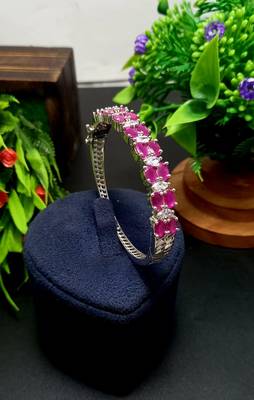 Maroon Indian Jewellery American Diamond Rose Polish Long Hangging Dangler Earrings for Women Wedding 1