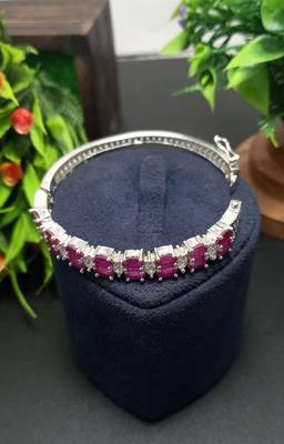 Maroon Indian Jewellery American Diamond Rose Polish Long Hangging Dangler Earrings for Women Wedding 2