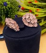 Pink Indian Jewellery American Diamond Rose Polish Long Hangging Dangler Earrings for Women Wedding