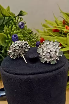 Green earrings