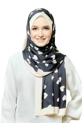JSDC Casual Wear Printed Heart Shape Scarf 1