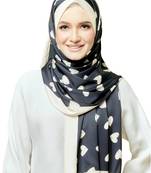 JSDC Casual Wear Printed Heart Shape Scarf