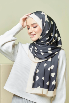 JSDC Casual Wear Printed Heart Shape Scarf 3