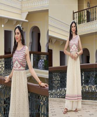 Pure Rayon Kurti palazzo Sets 3