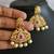 Gold tone Cz-ruby-white peacock bridal haar set dj-01895