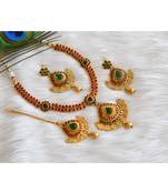 Antique kemp-green necklace set dj-01948