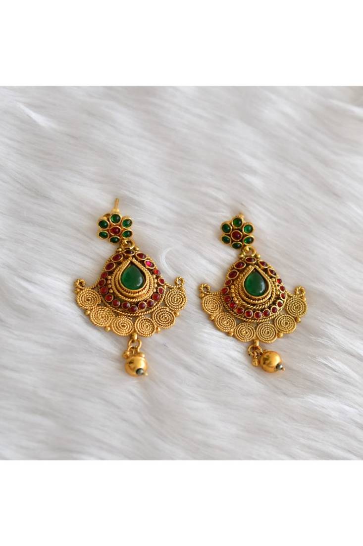 Antique kemp-green necklace set dj-01948