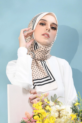 JSDC Outdoor Wear Polkadot Printed HeadScarves Scarf For Women 3