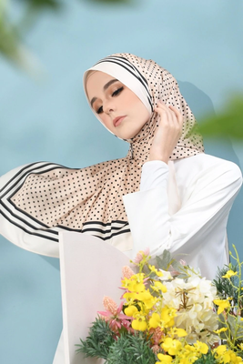JSDC Outdoor Wear Polkadot Printed HeadScarves Scarf For Women 4