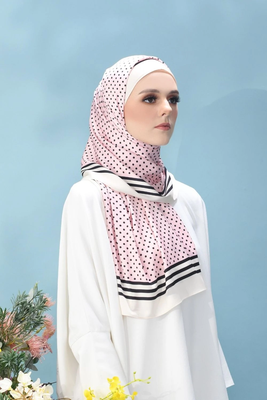 JSDC Outdoor Wear Smoothy Silk Printed Scarf Hijab For Women 2