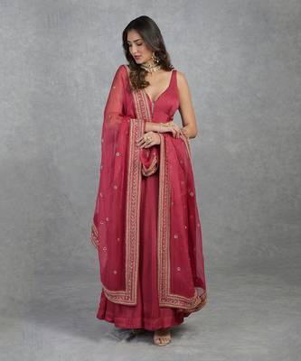 Dabka Zardozi Hand Embroidered Anarkali Set 1