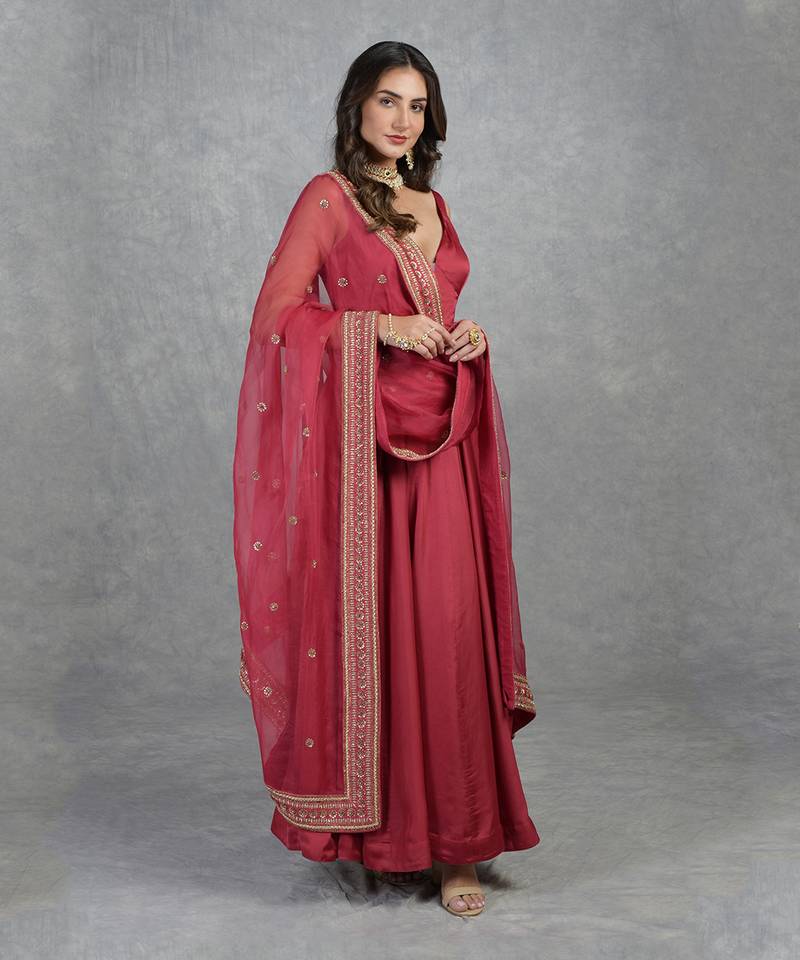 Dabka Zardozi Hand Embroidered Anarkali Set