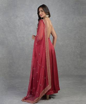 Dabka Zardozi Hand Embroidered Anarkali Set 6