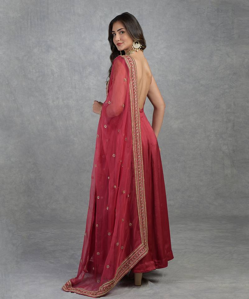 Dabka Zardozi Hand Embroidered Anarkali Set