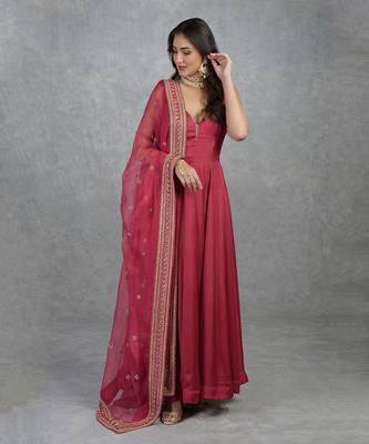 Dabka Zardozi Hand Embroidered Anarkali Set 8