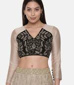 Silk Chanderi Embroidered Blouse