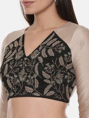 Silk Chanderi Embroidered Blouse 2
