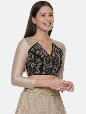 Silk Chanderi Embroidered Blouse 4