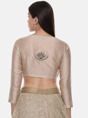 Silk Chanderi Embroidered Blouse 5