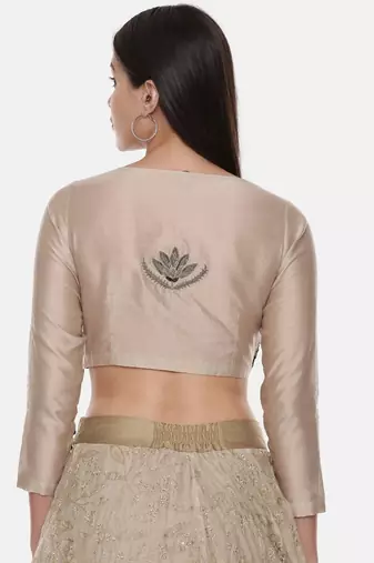 Silk Chanderi Embroidered Blouse