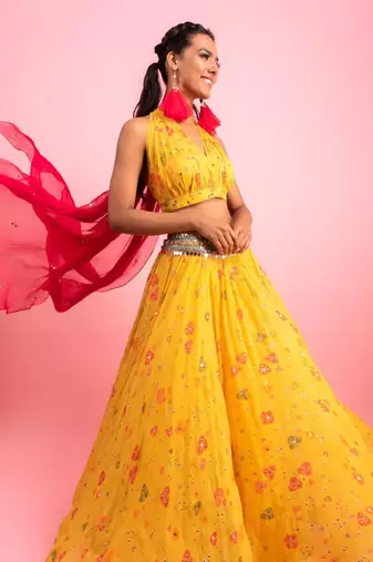 Mango Margarita Lehenga
