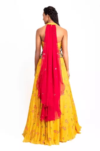Mango Margarita Lehenga