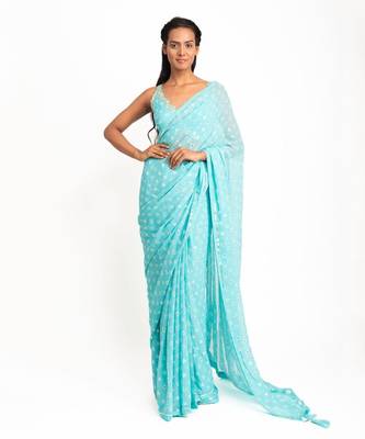 Carebbian mist- Saree & Blouse with Peticoat 1