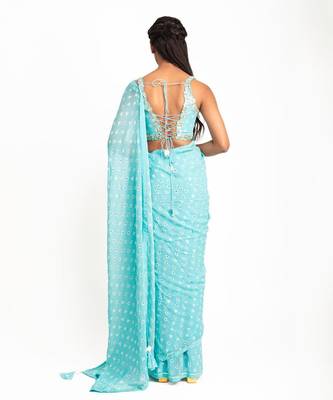 Carebbian mist- Saree & Blouse with Peticoat 3