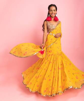 Tequila sunrise-  Saree With Blouse 2