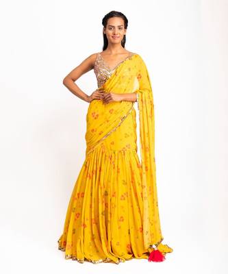 Tequila sunrise-  Saree With Blouse 1