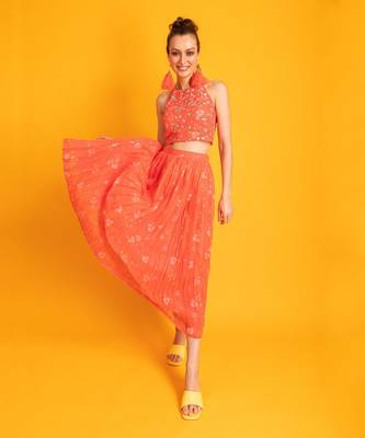 Peach Belini Top and Skirt 2