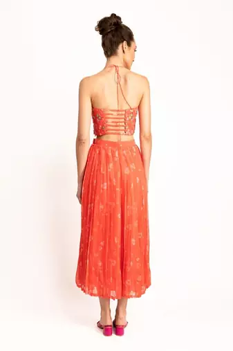 Peach Belini Top and Skirt