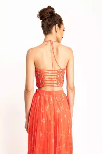 Peach Belini Top and Skirt