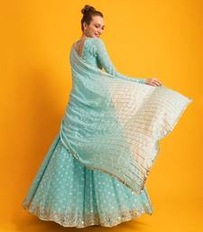 Ocean Breeze Blue Anarkali Gown