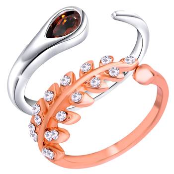 Maroon cubic zirconia rings 1