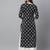 Black printed cotton ethnic-kurtis
