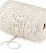 ecofynd 200 Meters Cotton Macrame Cord   Natural White Dori 