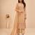 Beige Golden Floral Embroidered Salwar Kameez Suit