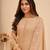 Beige Golden Floral Embroidered Salwar Kameez Suit