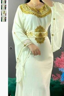 MOROCCAN ISLAMIC KAFTAN PARTY WEAR HAND BEADED WORK FOR WOMEN