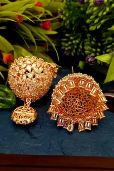Pink Indian Jewellery American Diamond Rose Polish Long Hangging Dangler Earrings for Women Wedding