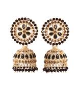 Ethnic Gold Plated Pearl Kundan Meenakari Jhumki Earring for Women