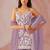 Purple Heavy Designer Embroidery Work Faux Georgette unstitched Long Length Kameez Sarara wedding wear salwar suit