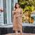 Beige Designer Heavy Thread Embroidery Work Faux Georgette unstitched Long Length Kameez Pant Designer Salwar Kameez