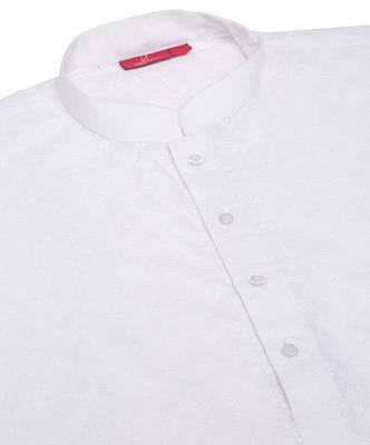 Men White Chikankari Kurta with white Salwar 2