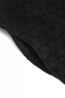 Men Black Chikankari Kurta with white Pyjama