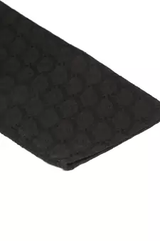 Men Black Chikankari Kurta with white Pyjama
