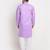 Men Cotton Embroided Purple Kurta & Pyjamas Set
